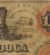 $10 G-96 Atkinson / Merchants stamp